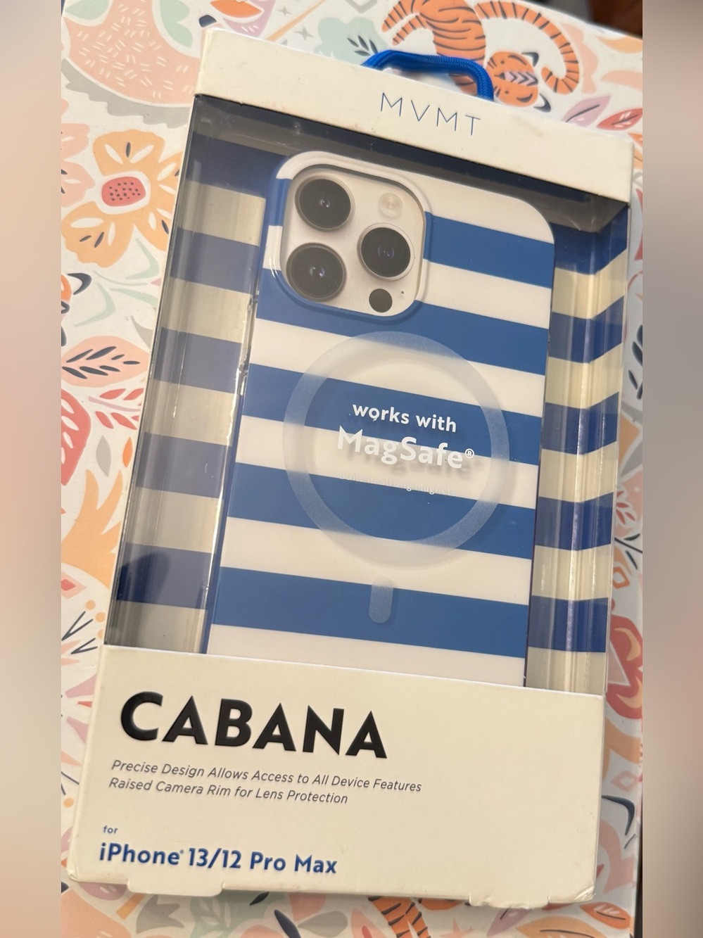 MVMT Cabana Blue & White Stripe MagSafe iPhone Case
